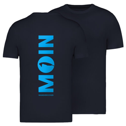 T-Shirt Unisex · Moin Wangerooge · Flex-Print Neonblau