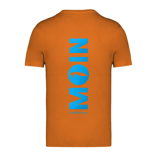 T-Shirt Unisex · Moin Wangerooge · Flex-Print Neonblau