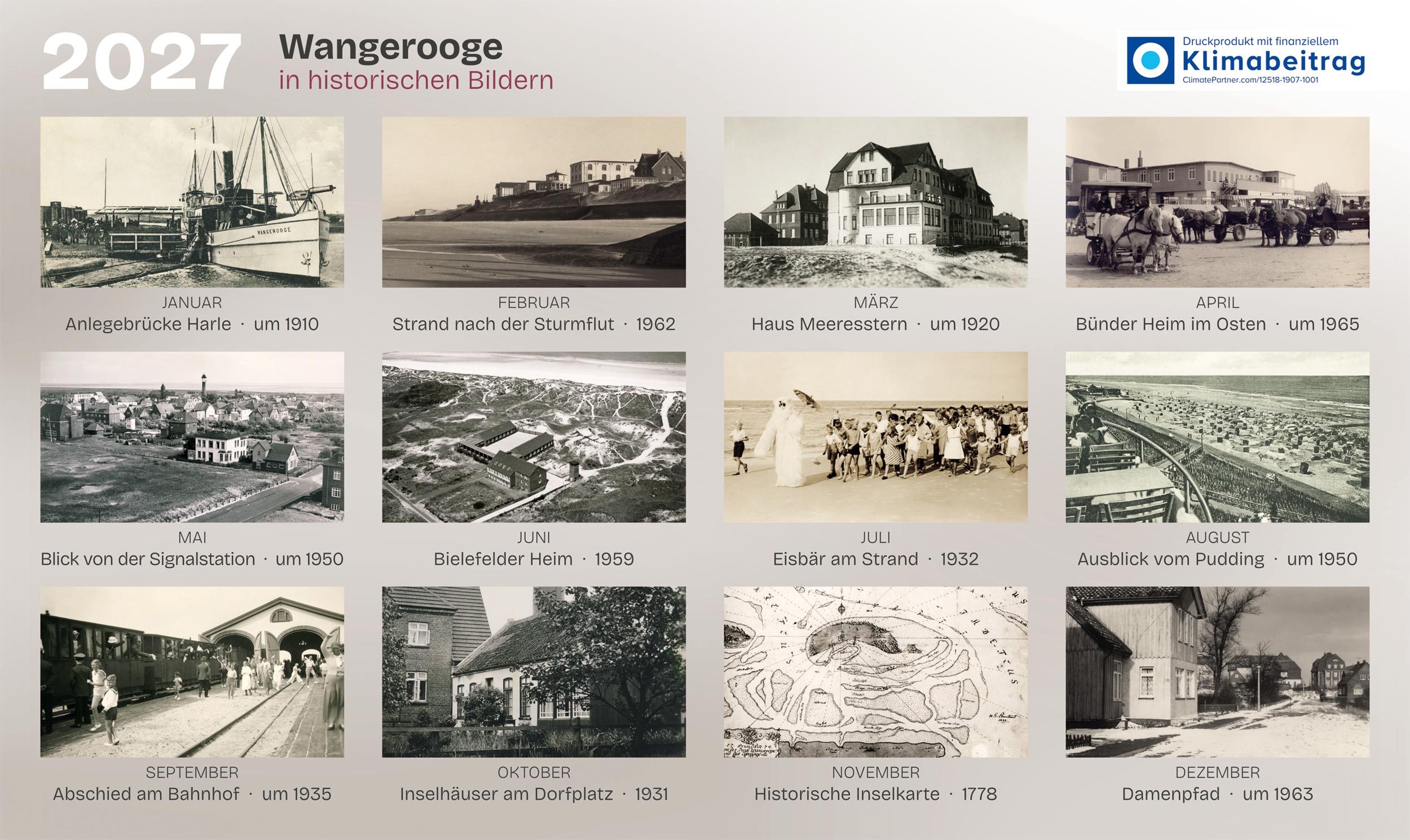 Historischer Wangerooge Kalender 2027 · A4 – Bild 2